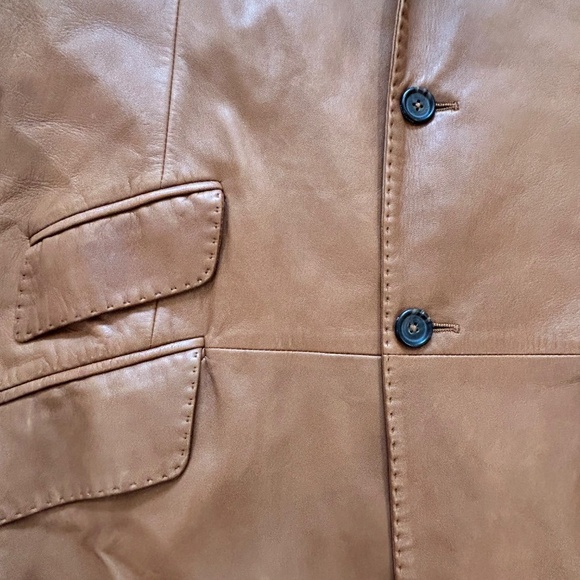 Polo Ralph Lauren Men's Luxury Leather Sport Coat/Blazer - Saddle Brown - XL - Picture 8 of 13